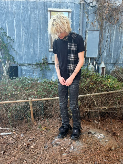 Waxed Cat-Scratch Denim