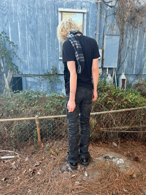 Waxed Cat-Scratch Denim